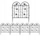 Robust garden fence made of 5 metal panels, 65 cm