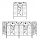 Robust garden fence made of 5 metal panels, 80 cm