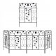 Robust garden fence made of 5 metal panels, 80 cm