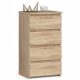  Akord CL4 chest of drawers 40 x 35 x 74 cm, Sonoma oak matt