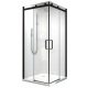 Edea series shower cubicle, double doors, sliding 90 x 90 cm