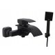 Single-lever wall-mounted bathtub faucet Estiva Kaskada black