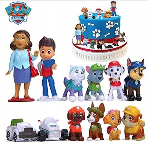  PAW PATROL FIGURINES Set Dogs, Vehicles, 12 pcs.