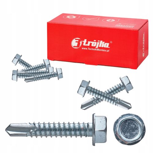 Three self-drilling metal screws, 250 pieces