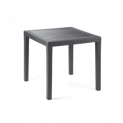 Table de jardin et terrasse - Table en plastique Ipae Progarden, carrée, 79 x 79 x 72 cm