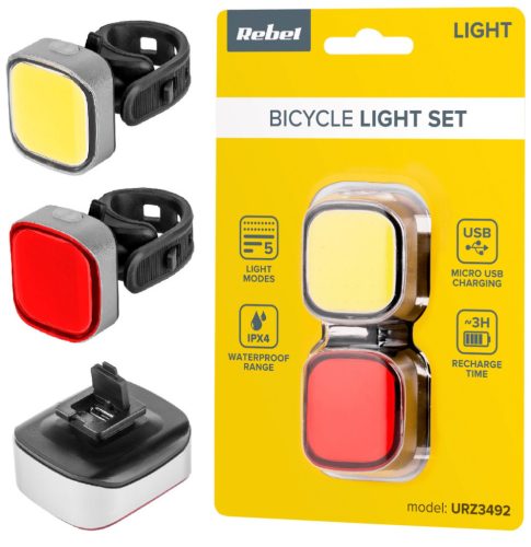  Rebel URZ3492 bicycle light 70 lm battery