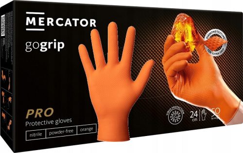 Gants Mercator Medical GOGRIP Orange Taille 8 - M 25 paires