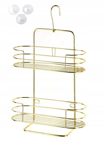  Golden hanging bathroom shelf 25x9.5xh33cm