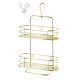  Golden hanging bathroom shelf 25x9.5xh33cm