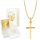  Gold Chain Cross 585 Baptism Communion Engraving