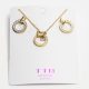  Set Set Chain Earrings Hoops Zircons