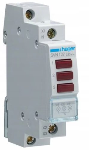 Hager indicator light 230 V IP20 0 A