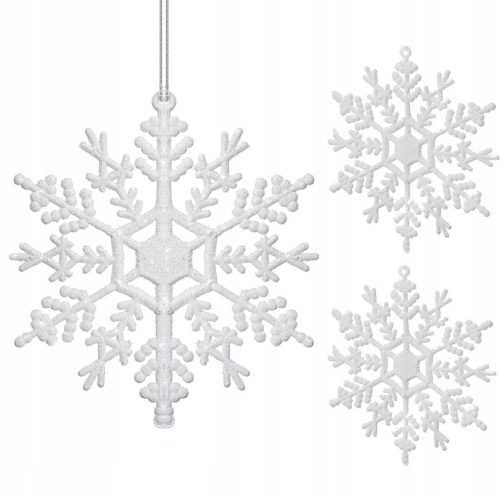  Snowflake-shaped balls 12 cm 3 pcs.