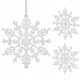  Snowflake-shaped balls 12 cm 3 pcs.