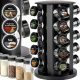  SPICE CONTAINERS ROTATING SPICE CONTAINER STAND + 20 JARS STICKERS