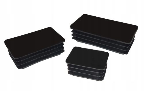 Rectangular plastic cap for 40x80 profiles