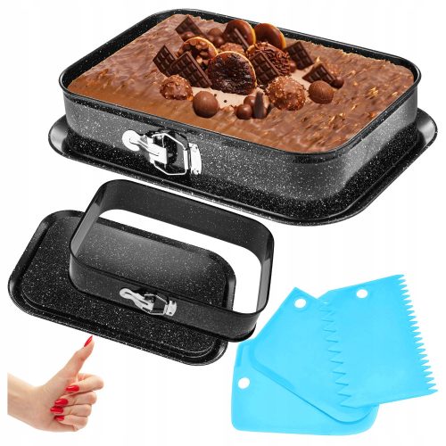 Selling cake pan 24 x 35cm + DECORATIVE spatula for cakes and cream cakes - 3 pieces