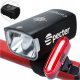  Spectre COMPASS bicycle light 1500 lm USB + Spectre YQ-Y19 bicycle light 120 lm battery