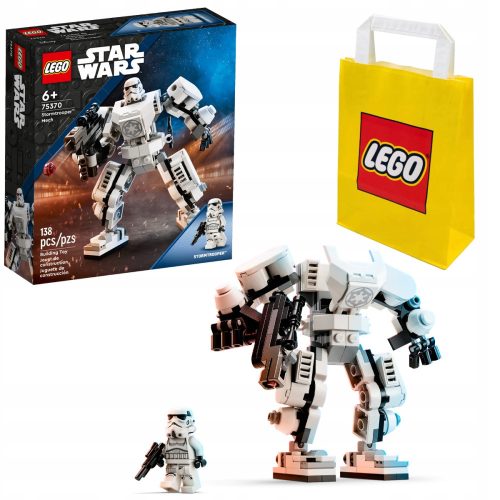  LEGO Star Wars 75370 Stormtrooper Mech + LEGO Papiertüte 6315786 gelb 24x8x18 cm