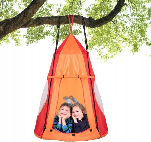 Nest swing with tent Ø 100cm, orange