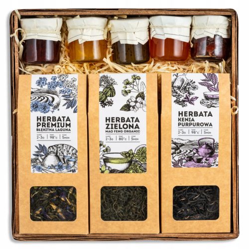  GIFT set of loose-leaf teas with NATURAL jams