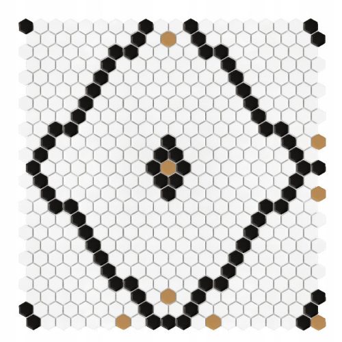 DUNINxHouse Loves Mini Hexagon Rombdance Black Mat