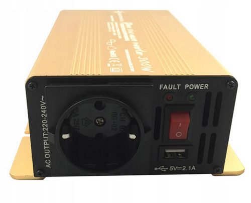  VOLTAGE CONVERTER PURE SINE 300 WATT SOLARTRONICS 12V/230V USB GOLD