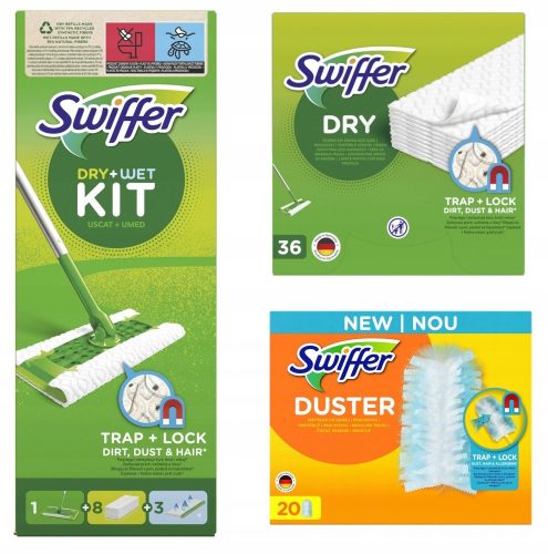 Flat mop Swiffer Kit Mop 27 cm + 2 more products