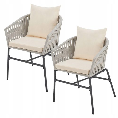 Chairs for garden, terrace and balcony Juskys garden chair, grey plastic