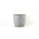  Beautiful concrete flowerpot, 28 cm x 28 x 25 cm, diameter 28 cm, white concrete, graphite, grey and silver tones