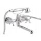 Wall-mounted bathtub and shower faucet, chrome