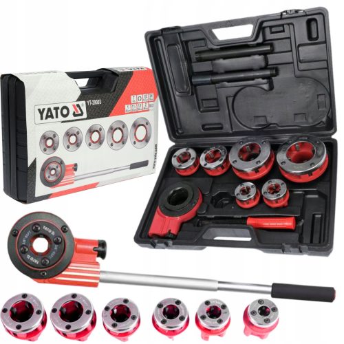  YATO MANUAL PIPE THREADER WITH 6 DIE HEADS