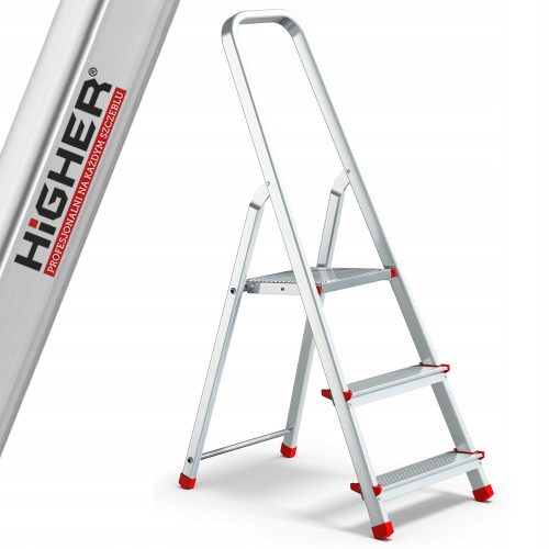 Higher ladder 2.54 m aluminum up to 125 kg