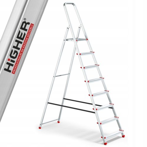 Higher ladder 3.62 m aluminum up to 125 kg