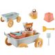 SET WATER SAND TOY, WHEELBARROW TRAILER, 7-piece