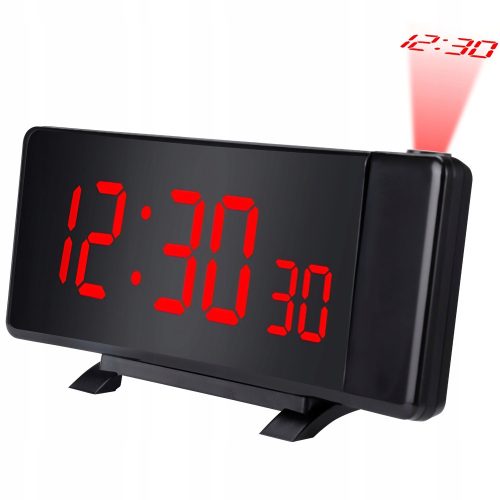 Clock for home Retoo alarm clock, black, 18 cm