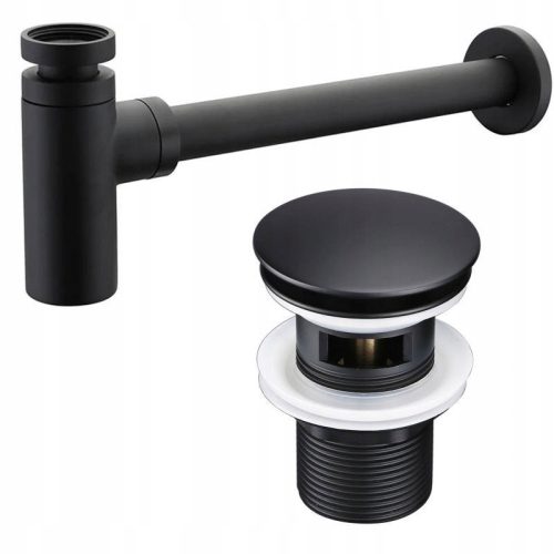 Round Click-Clack cap with overflow Forb black