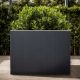  Garden flowerpot, terrace 110 cm x 36 x 70 cm, dark grey metal