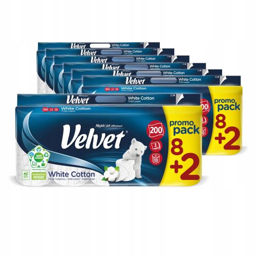 Toilet paper velvet toilet paper without fragrance, 70 pieces.