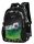  School backpack with multiple compartments_) K&M Black, green tones