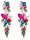  Long earrings colorful formal zircons hanging