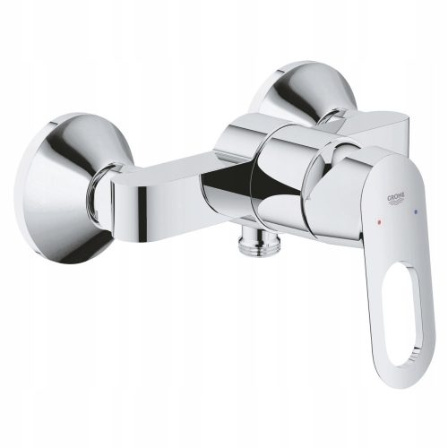 Grohe BauLoop single-lever wall-mounted shower mixer, chrome