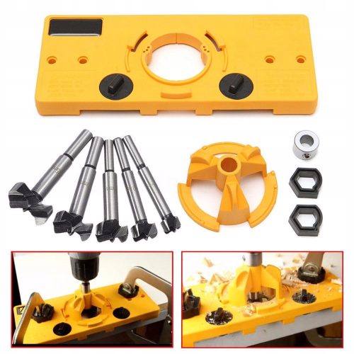 Hinge hole drilling template 15-35 assembly