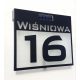 house number address plate 30 x 25 cm