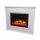 Freestanding fireplace with heating function Zinnardi white, 2000 W, 102 x 85 x 28 cm