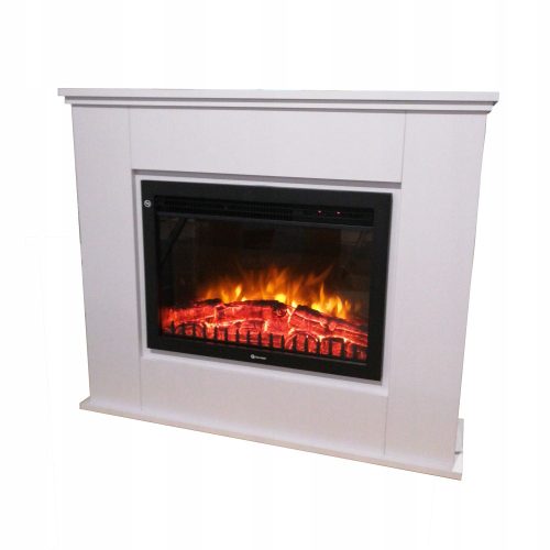 Freestanding fireplace with heating function Zinnardi white, 2000 W, 102 x 85 x 28 cm