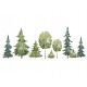 Decorative wall stickers XXL wall stickers FOREST, trees, Christmas trees