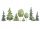  Wall sticker FOREST, tree stickers, Christmas trees S