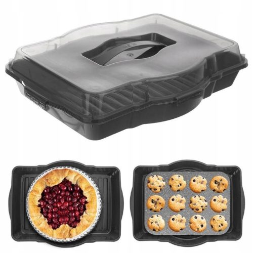 Food Container CONTAINER BOX FOR FOOD FOR COOKIES WITH LID AND HANDLE