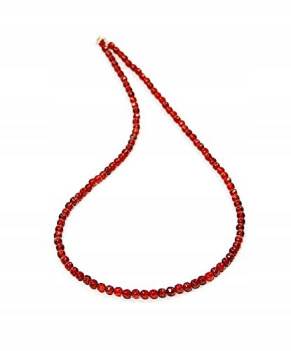  Necklace natural CARNELIAN faceted balls 4mm